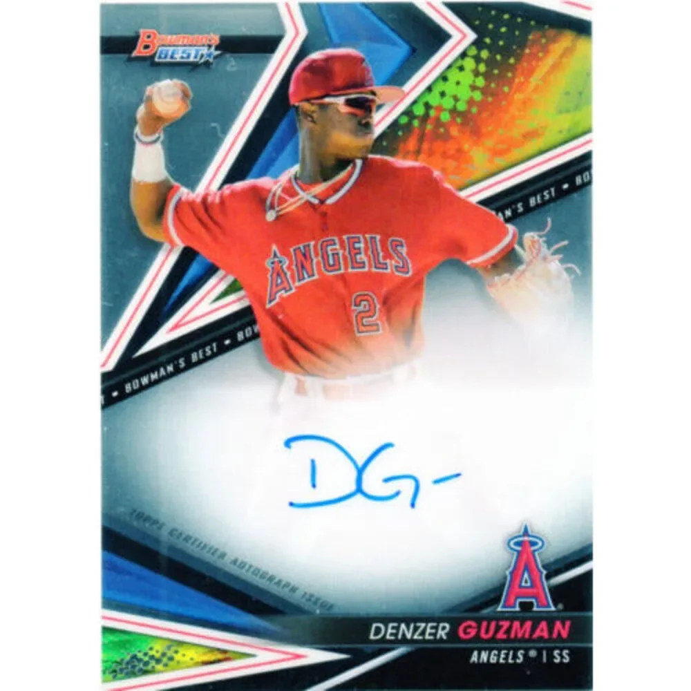 2022 Bowman's Best Auto Denzer Guzman #B22-DG Los Angeles Angels